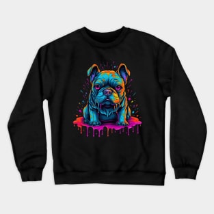 Colorful melting Dog with neon colors #3 Crewneck Sweatshirt